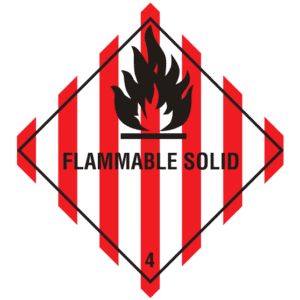 Class 4.1: Flammable Solid 25cmx25cm