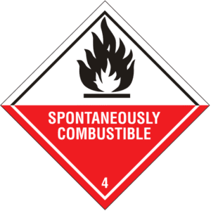 Class 4.2: Spontaneously Combustible 25cmx25cm