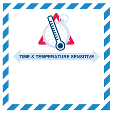 Time and Temperature Sensitive (500/Roll) 10cmx10cm